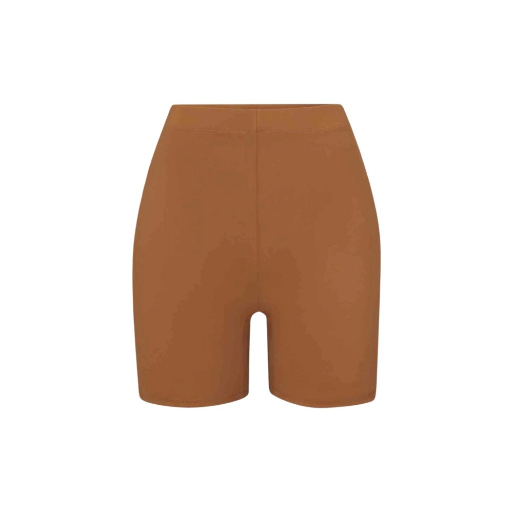 SKIMS Signature Swim Mid Waist Shorts - Almond - Med